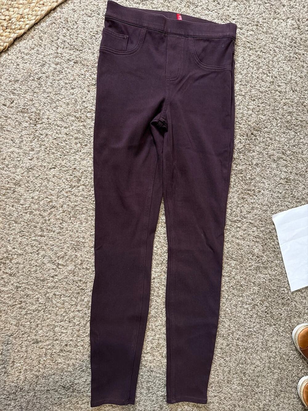 Spanx maroon jagging S tall EUC 3536